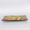 LOEWE Clutch Bag Leather Brown Silver Auth 210375M-7