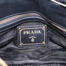 PRADA Gathered Hand Bag Leather 2way Black Gold Auth 210378A-20