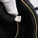 PRADA Gathered Hand Bag Leather 2way Black Gold Auth 210378A-26