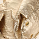 PRADA Hand Bag Leather 2way Gold Auth 210379SAM-15