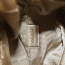 PRADA Hand Bag Leather 2way Gold Auth 210379SAM-23