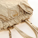 PRADA Hand Bag Leather 2way Gold Auth 210379SAM-6