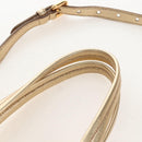 PRADA Hand Bag Leather 2way Gold Auth 210379SAM-8