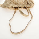 PRADA Hand Bag Leather 2way Gold Auth 210379SAM-9