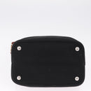 PRADA Panniers Shoulder Bag Canvas 2way Black Silver Auth 210381V-13