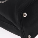 PRADA Panniers Shoulder Bag Canvas 2way Black Silver Auth 210381V-14
