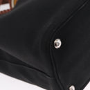 PRADA Panniers Shoulder Bag Canvas 2way Black Silver Auth 210381V-16