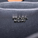 PRADA Panniers Shoulder Bag Canvas 2way Black Silver Auth 210381V-19