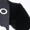 CHANEL Chain Hand Bag Canvas Black Silver CC Auth 210401A-20