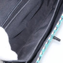 CHANEL Chain Shoulder Bag tweed Light Blue Silver CC Auth 210402SAV-24