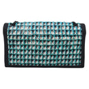 CHANEL Chain Shoulder Bag tweed Light Blue Silver CC Auth 210402SAV-3