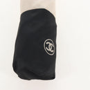 CHANEL Folding Umbrella Nylon Beige Silver CC Auth 210403SAM-20
