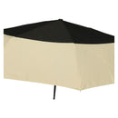 CHANEL Folding Umbrella Nylon Beige Silver CC Auth 210403SAM-33