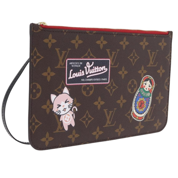 LOUIS VUITTON Monogram Neverfull MM Pouch My LV World Tour Pouch LV Auth 210410V