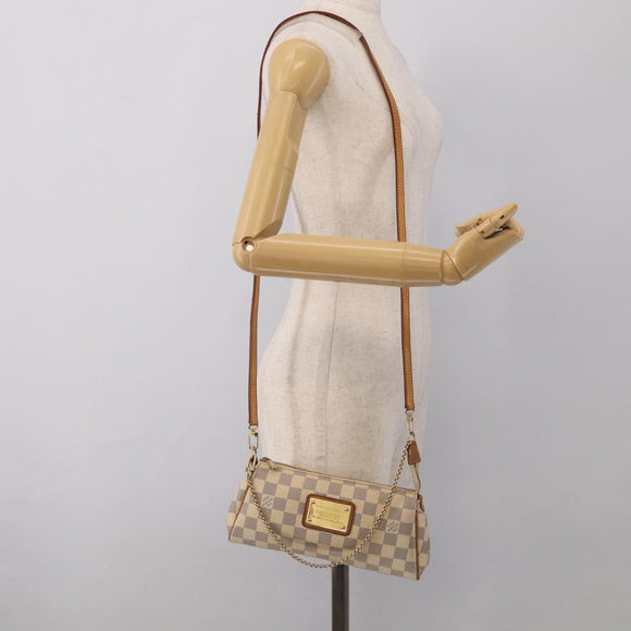 LOUIS VUITTON Damier Azur Eva Shoulder Bag 2way N55214 LV Auth 210415A