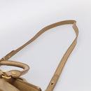 Miu Miu Vitellolux Hand Bag Leather 2way Beige Gold Auth 210423M-10