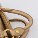 Miu Miu Vitellolux Hand Bag Leather 2way Beige Gold Auth 210423M-8