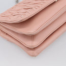 PRADA Chain Shoulder Bag Leather Pink Silver Auth 210425V-11