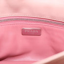 PRADA Chain Shoulder Bag Leather Pink Silver Auth 210425V-17