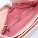 PRADA Chain Shoulder Bag Leather Pink Silver Auth 210425V-18