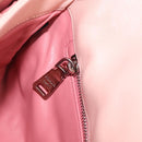 PRADA Chain Shoulder Bag Leather Pink Silver Auth 210425V-21