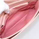 PRADA Chain Shoulder Bag Leather Pink Silver Auth 210425V-23