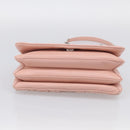 PRADA Chain Shoulder Bag Leather Pink Silver Auth 210425V-9
