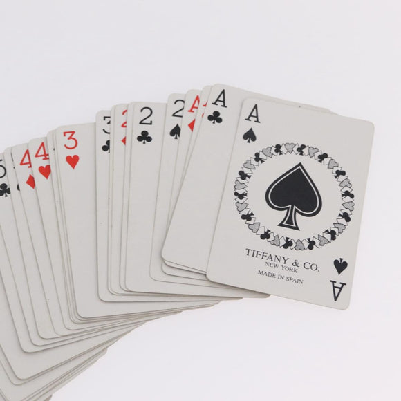 Tiffany & Co. Playing Cards Paper 2 Set White Turquoise Blue Auth 210426