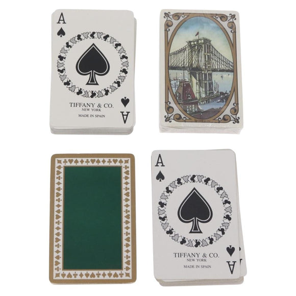 Tiffany & Co. Playing Cards Paper 2 Set White Turquoise Blue Auth 210426
