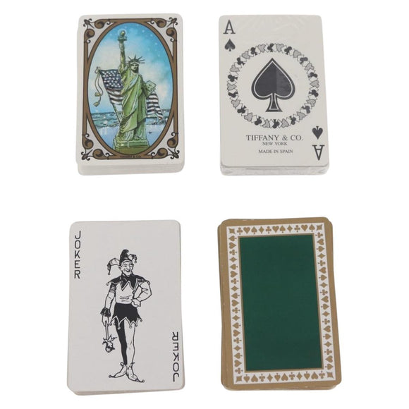 Tiffany & Co. Playing Cards Paper 2 Set White Turquoise Blue Auth 210426