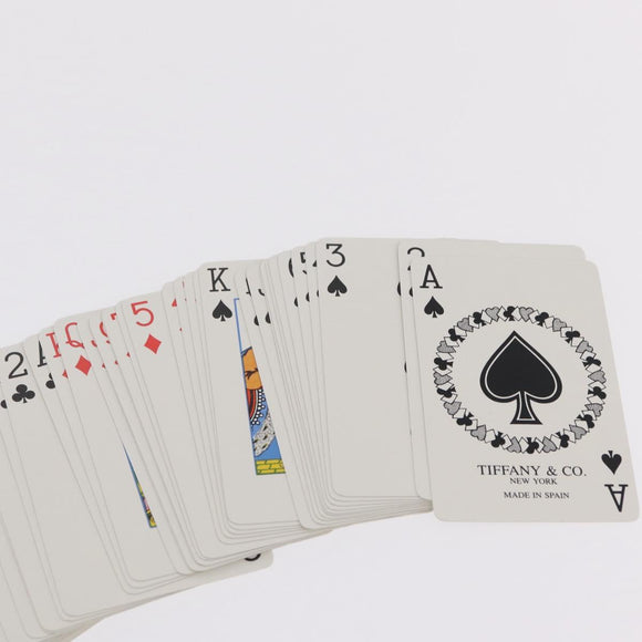 Tiffany & Co. Playing Cards Paper 2 Set White Turquoise Blue Auth 210426