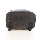 CELINE Macadam Canvas Backpack PVC Leather Black Gold Auth 210440V-14