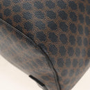 CELINE Macadam Canvas Backpack PVC Leather Black Gold Auth 210440V-16