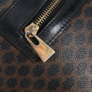 CELINE Macadam Canvas Backpack PVC Leather Black Gold Auth 210440V-19