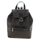 CELINE Macadam Canvas Backpack PVC Leather Black Gold Auth 210440V-2