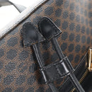 CELINE Macadam Canvas Backpack PVC Leather Black Gold Auth 210440V-24