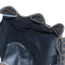CELINE Macadam Canvas Backpack PVC Leather Black Gold Auth 210440V-29