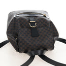 CELINE Macadam Canvas Backpack PVC Leather Black Gold Auth 210440V-7