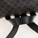 CELINE Macadam Canvas Backpack PVC Leather Black Gold Auth 210440V-8