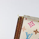 LOUIS VUITTON Monogram Multicolor Pochette Cles Purse White M92655 Auth 210445-13