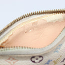 LOUIS VUITTON Monogram Multicolor Pochette Cles Purse White M92655 Auth 210445-18