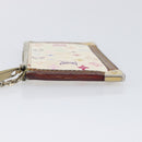 LOUIS VUITTON Monogram Multicolor Pochette Cles Purse White M92655 Auth 210445-6