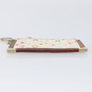 LOUIS VUITTON Monogram Multicolor Pochette Cles Purse White M92655 Auth 210445-8