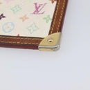 LOUIS VUITTON Monogram Multicolor Pochette Cles Purse White M92655 Auth 210445-9