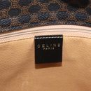 CELINE Macadam Canvas Hand Bag PVC Leather 2way Black Gold Auth 210448A-17