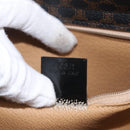 CELINE Macadam Canvas Hand Bag PVC Leather 2way Black Gold Auth 210448A-23