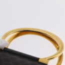 CELINE Macadam Canvas Hand Bag PVC Leather 2way Black Gold Auth 210448A-8