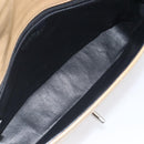CHANEL Matelasse Chain Shoulder Bag Lamb Skin Black Beige CC Auth 210449V-23