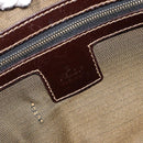 FENDI Zucca Canvas Hand Bag Black Brown Auth 210450-21