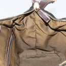 FENDI Zucca Canvas Hand Bag Black Brown Auth 210450-23